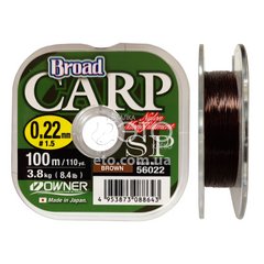 Лісочка Owner Broad Carp Brown 100м Ø 0,22mm