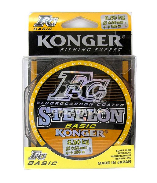 Волосінь Konger Steelon Fc Basic 0,25 mm 150 m