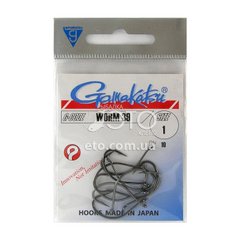 Гачки Gamakatsu Worm 39 Black (вибрати розмір)
