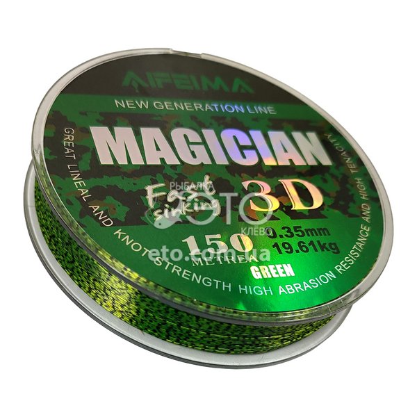 Леска Feima Magician Green 3D (быстро тонущая) 150м Ø 0.25мм/11.1кг код: X-3024-25