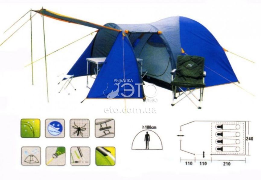 Палатка Х-1036 четырехместная