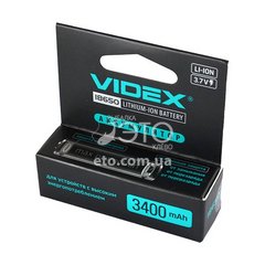 Акумулятор Videx Li-Ion 18650, 3400 mAh с захистом