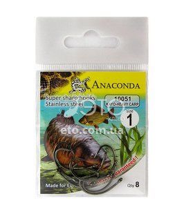 Крючки ANACONDA 10051 № 1 KAYO-HEAVY CARP (8 шт)