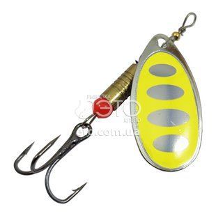 Блесна вращающаяся Weida Aglia Blade №3 (7.5г) silver + yellow