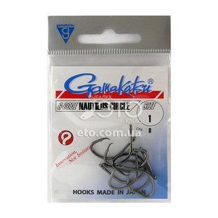 Крючки Gamakatsu Octopus Nautilus Circle Black (выбрать размер)
