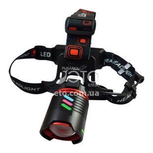 Налобный фонарь с светонакопительной окраской, zoom, 2&times;18650, Type-C, код: CT012-2R-TG