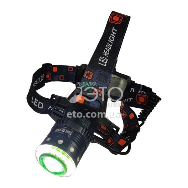 Налобный фонарь T105-T6 + COB, zoom, 2&times;18650, micro USB