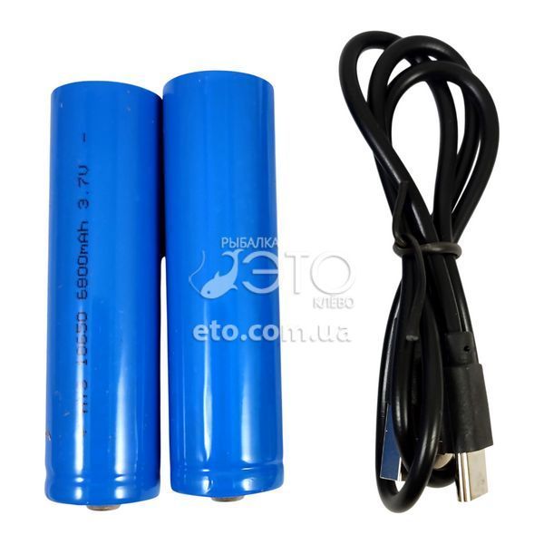 Налобный фонарь с светонакопительной окраской, zoom, 2&times;18650, Type-C, код: CT012-2R-TG