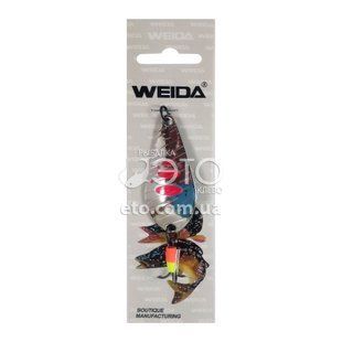 Блесна Weida Атом 18г Silver Red dot