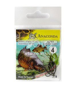 Крючки ANACONDA 10051 № 4 KAYO-HEAVY CARP (8 шт)