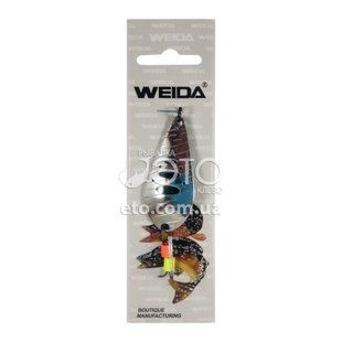 Блесна Weida Атом 18г Silver Black dot