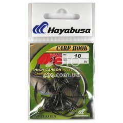 Крючки Hayabusa W-1 №02 CARP HOOK (10шт.)