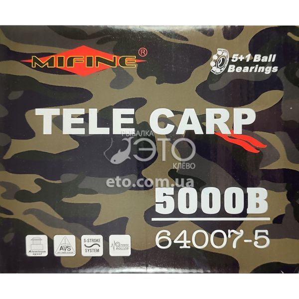 Котушка Mifine Tele Carp 5000В (5+1bb, 4.7:1) код: 64007-5