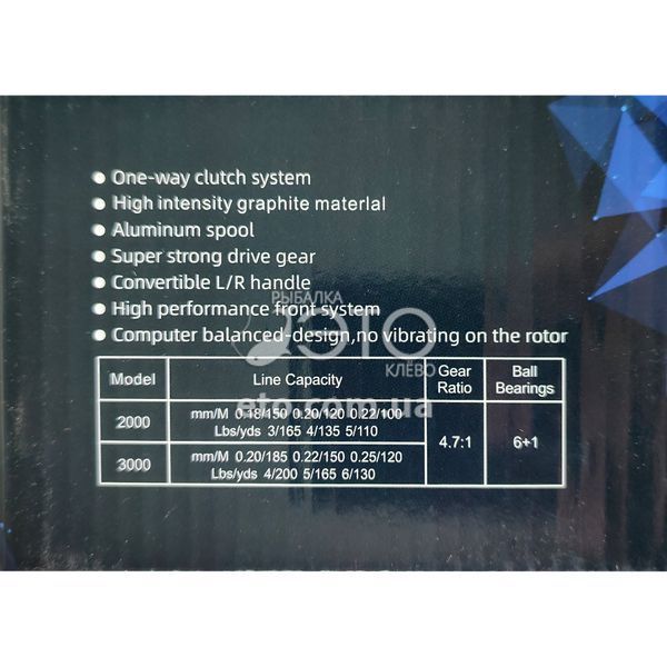 Катушка Sadey Blue Fish 3000 (6+1BB, 4.7:1)