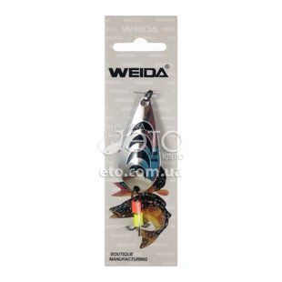 Блесна Weida Атом 18г Silver Black Stripes