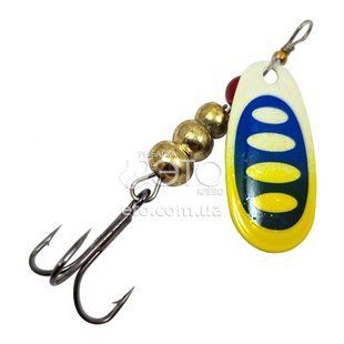 Блесна вращающаяся Weida Aglia Blade №3 (7г) Banana + Blue