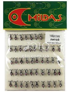 Мормышка Mildas Чертик литой крашеный с глазиком