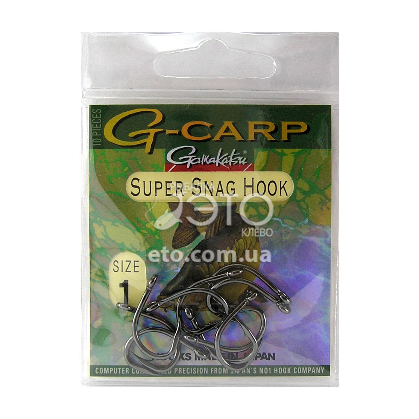 Крючки gamakatsu модель g-carp super snag hook black купить в Украине