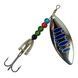 Блесна вращающаяся Weida Long Blade Vibrax №5 silver + blue
