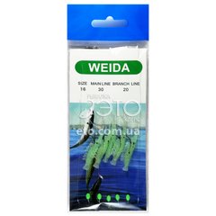 Самодури WEIDA 5 креветок (Світлонакопичувальні)