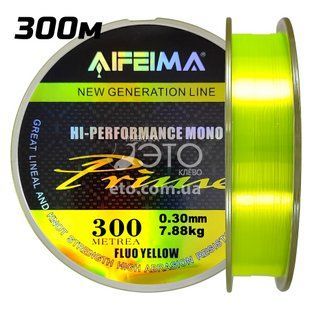 Леска Feima Prime Fluo Yellow 300м &Oslash; 0.30мм/7.88кг код: X-3048-30
