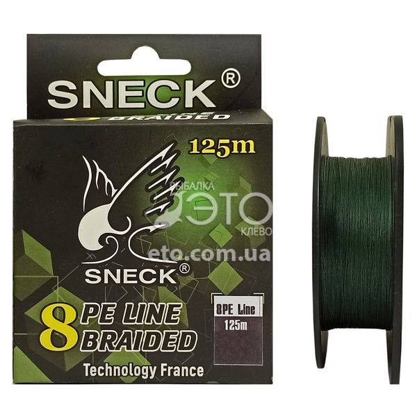 Шнур плетеный Sneck PE 8-X 125m (темно-зеленый)