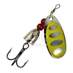 Блесна вращающаяся Weida Aglia Vibrax 10г silver + yellow
