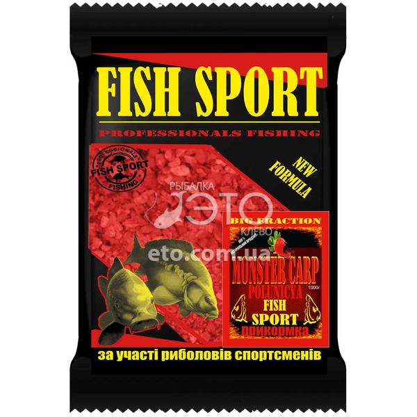 Прикормка Fish Sport MONSTER CARP Полуниця (1000 г)