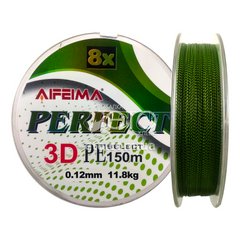 Шнур Feima Perfect 3D Select 8x 150м (чорно-зелений) Ø 0,12мм/11,4кг код: D-5005-12