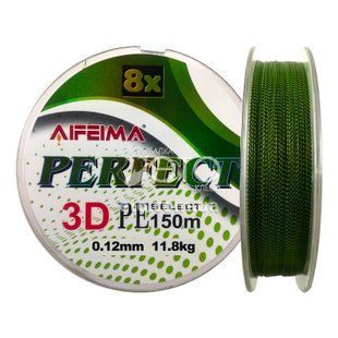 Шнур Feima Perfect 3D Select 8x 150м (чорно-зелений) &Oslash; 0,12мм/11,4кг код: D-5005-12