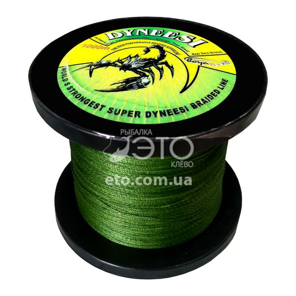 Шнур BoyaBy Dyneesi 1000м (зелений) 0,40мм/41кг