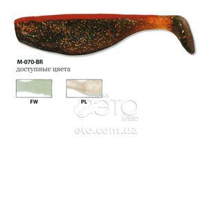 Силикон Mann's виброхвост "shad" М 070 BR-FW