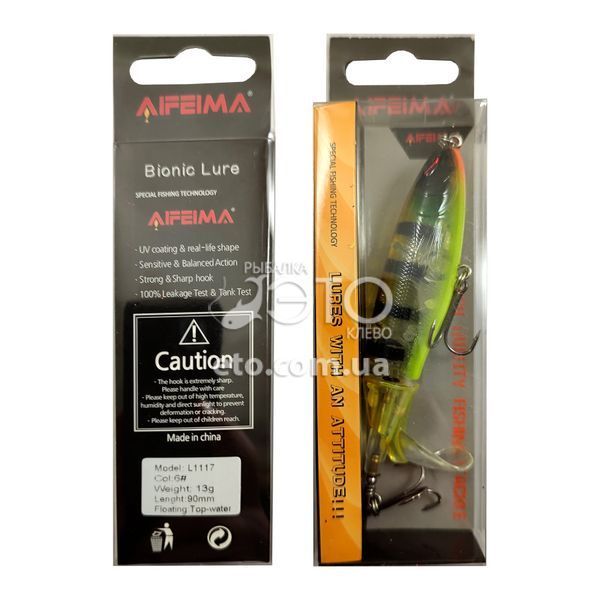 Воблер Feima модель L1117 Квокер (90мм, 13г, Top Water) цвет 6