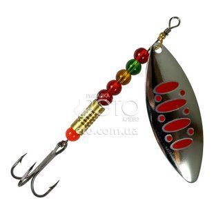 Блесна вращающаяся Weida Long Blade №4 (10г) silver + red