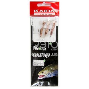 Самодуры KAIDA с виброхвостами (прозрачный с кр. блесткой)