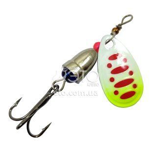 Блесна вращающаяся Weida Vibrax Aglia Blade №2 (5г) Banana + Red