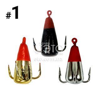 Снасть зимова Mildas Конус з трійником 9г (комплект 3шт), #1