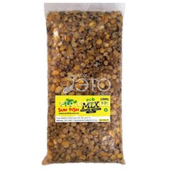 Зерновий мікс Sun Fish 1500г (Горох, Кукурудза, Пшениця, Конопля)