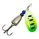 Блесна вращающаяся Weida Vibrax Aglia Blade №4 (11г) Green Apple + Black