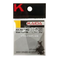 Вертлюги Kaida Strength 1006 (10шт) 12x14# 9lb/4кг