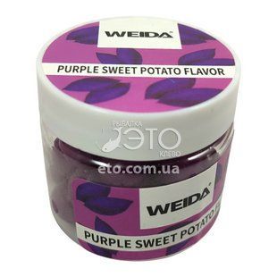 Силиконовые бойлы c ушком Weida &Oslash;10 мм 40шт (плавающие) - фиолетовый батат