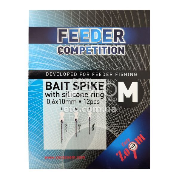 Игла для бойлов с силиконовым колечком&nbsp;Carp Zoom Bait Spike With Silicone Ring 10мм (12 шт/уп) CZ9156, M