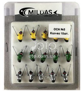 Снасть зимова Mildas Оса №3 - 3,0г (комплект 3шт)