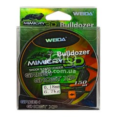 Волосінь для шок-лідера  Weida Bulldozer Mimicry 3D Green Ghost XP 150m Ø 0.18мм