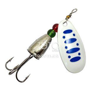 Блесна вращающаяся Weida Vibrax Aglia Blade №4 (11г) White + Blue