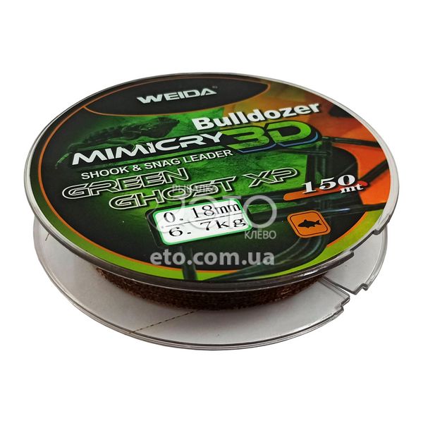 Волосінь для шок-лідера Weida Bulldozer Mimicry 3D Green Ghost XP 150m Ø 0.50мм