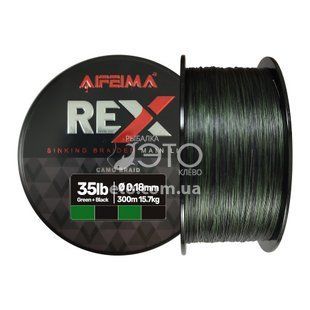 Шнур короповий Feima REX Sinking Braid Green+Black 300 м (0.18мм/15.7 кг) код: X-5022-18