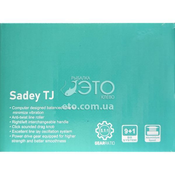 Котушка Sadey TJ 6000 (9+1 BB, 5.5:1) з бейтраннером код: TJ-60
