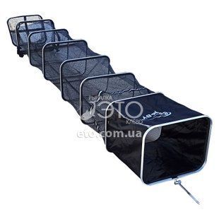 Рыболовный квадратный садок Boya BY 47х40х350 см c прорезиненной сеткой (черный)
