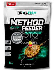 Прикормка RealFish Platinum Series Method Feeder халибут-палтус (800г)